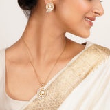 22k Gold Plated Ridhi Pravaaha Pendant Set