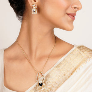 22k Gold Plated Ridhi Arka Pendant Set