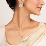 22k Gold Plated Ridhi Shuka Pendant Set