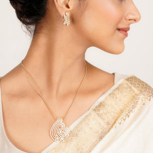 22k Gold Plated Ridhi Chakra Pendant Set