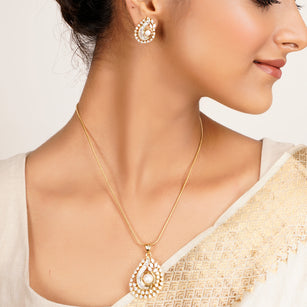 22k Gold Plated Ridhi Naga Pendant Set