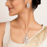 22k Gold Plated Ridhi Pushpa Pendant Set