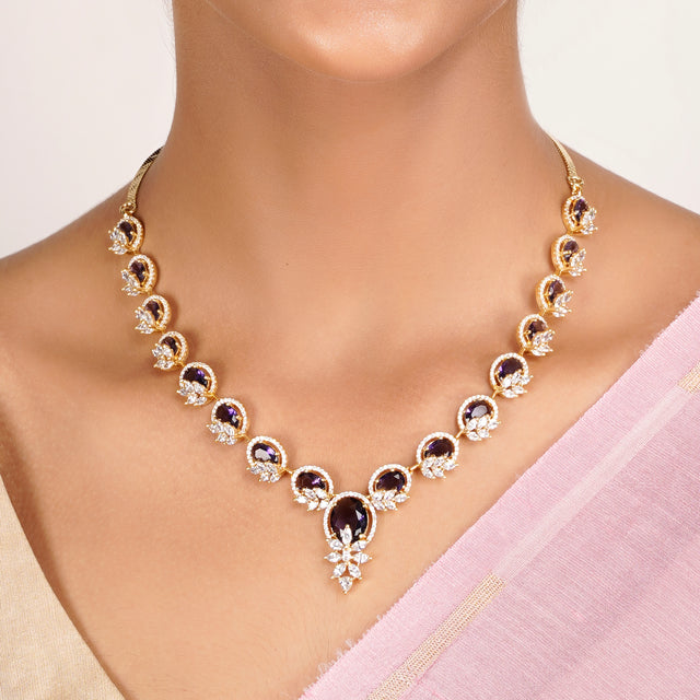 22k Gold Plated Zivara Viyara Necklace Set