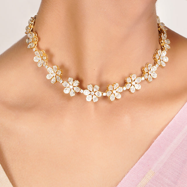 22k Gold Plated Zivara Vanya Necklace Set