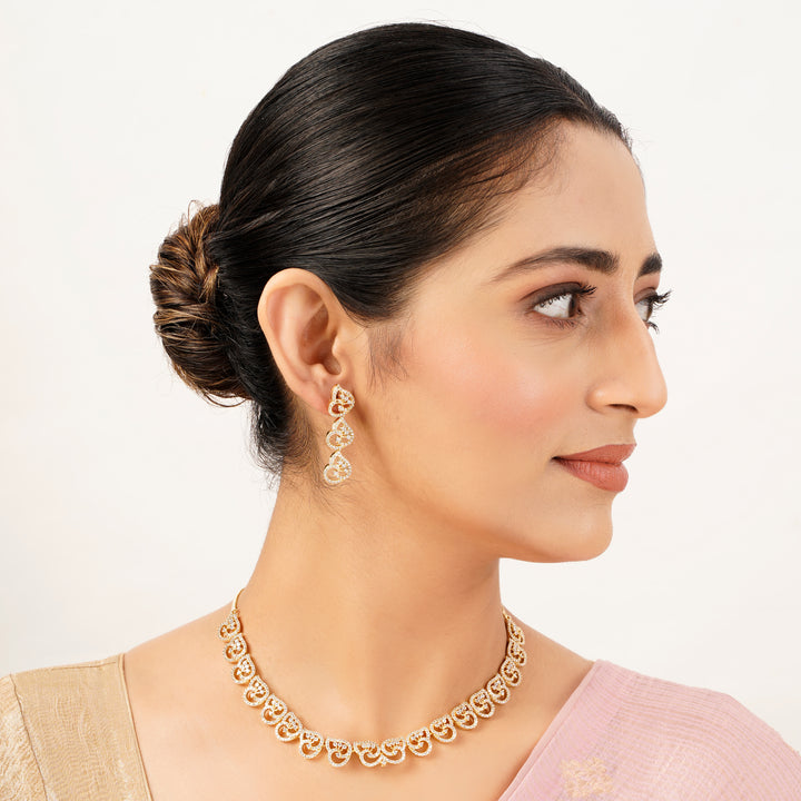 22k Gold Plated Gulnaar Sparsha Necklace Set