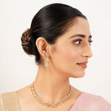 22k Gold Plated Gulnaar Sparsha Necklace Set