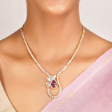 22k Gold Plated Zivara Avarna Necklace Set