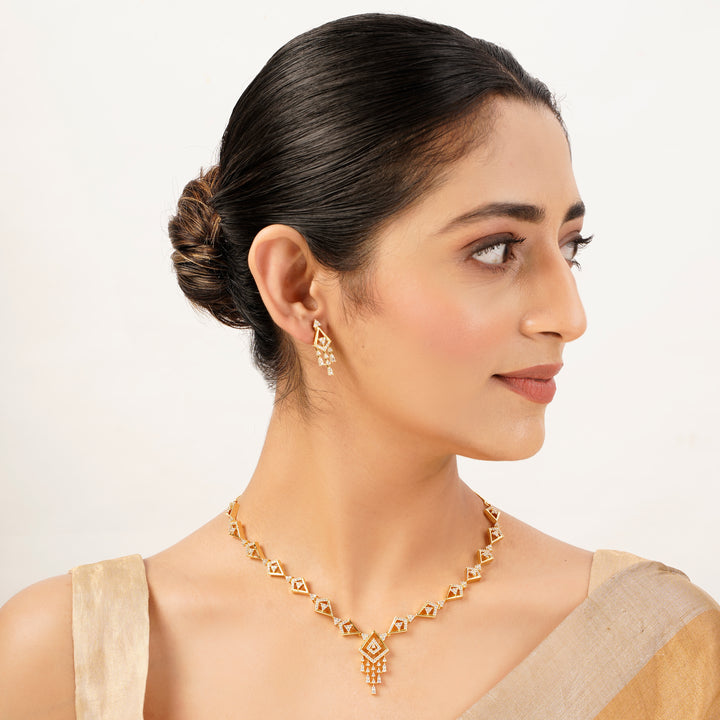 22k Gold Plated Gulnaar Heer Necklace Set