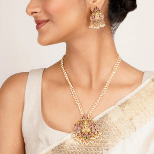 22k Gold Plated Kanaka Falak Necklace Set