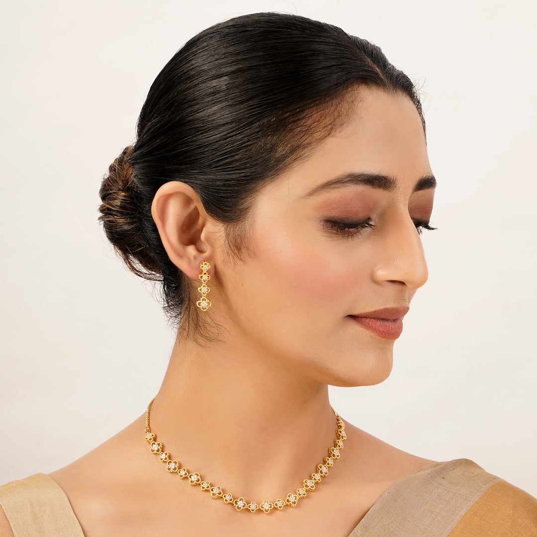 22k Gold Plated Gulnaar Prerna Necklace Set