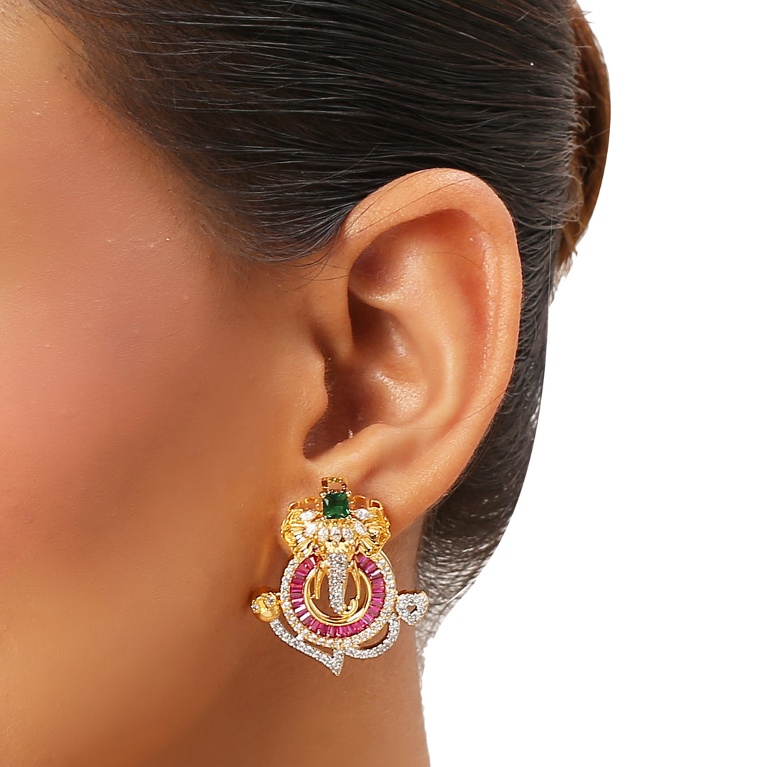 22k Gold Plated Sundari Abhaya Pendant Set