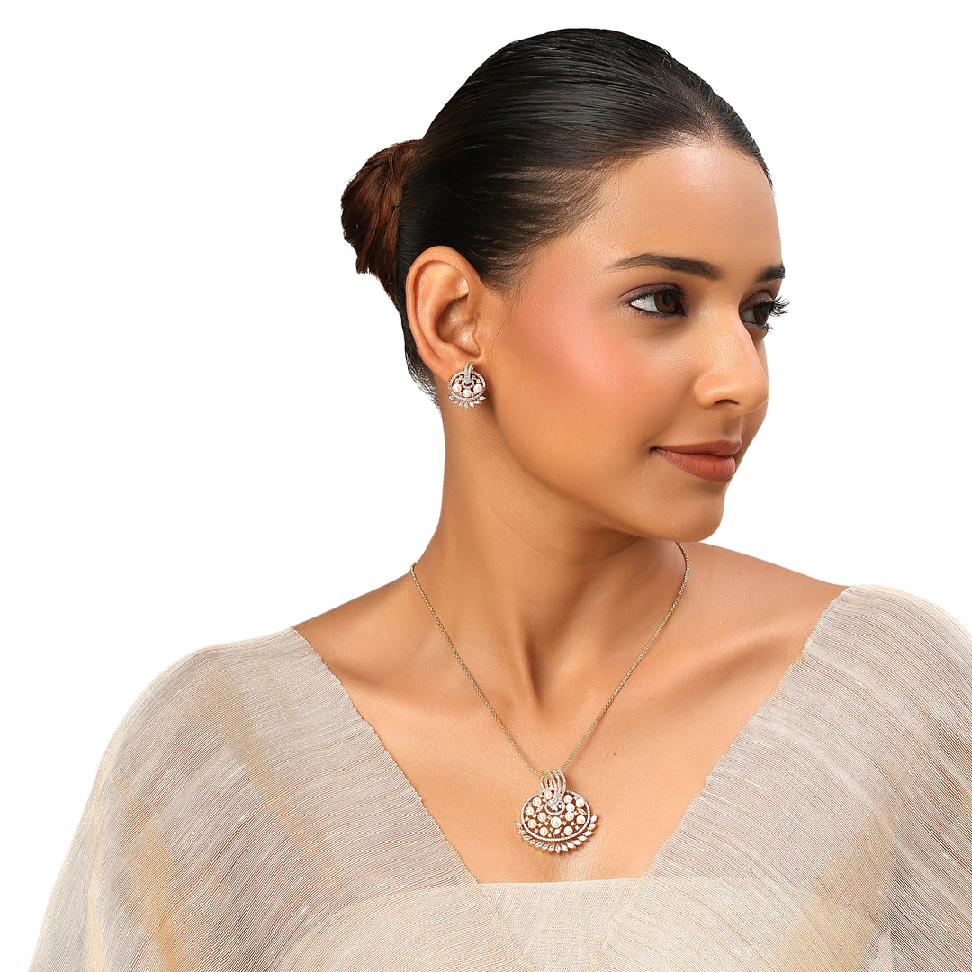 22k Gold Plated Sundari Atulya Pendant Set