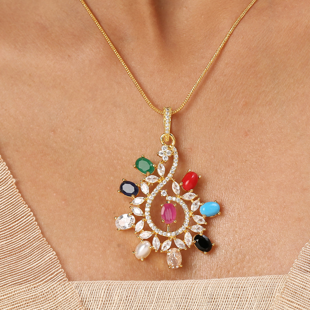 22k Gold Plated Sundari Bhargavi Pendant Set