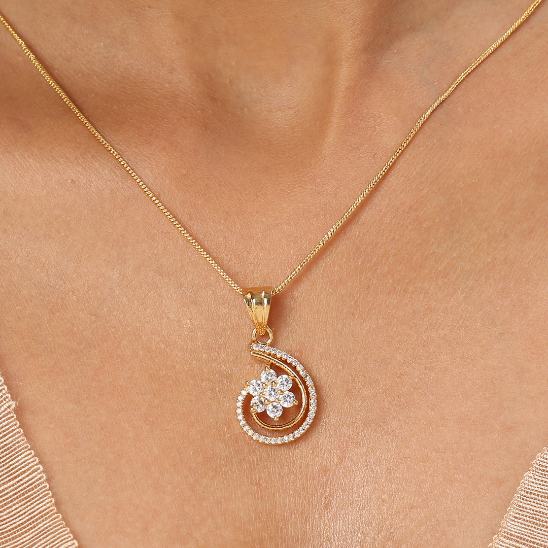 22k Gold Plated Sundari Charumati Pendant Set