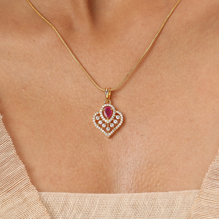 22k Gold Plated Sundari Damayanti Pendant Set