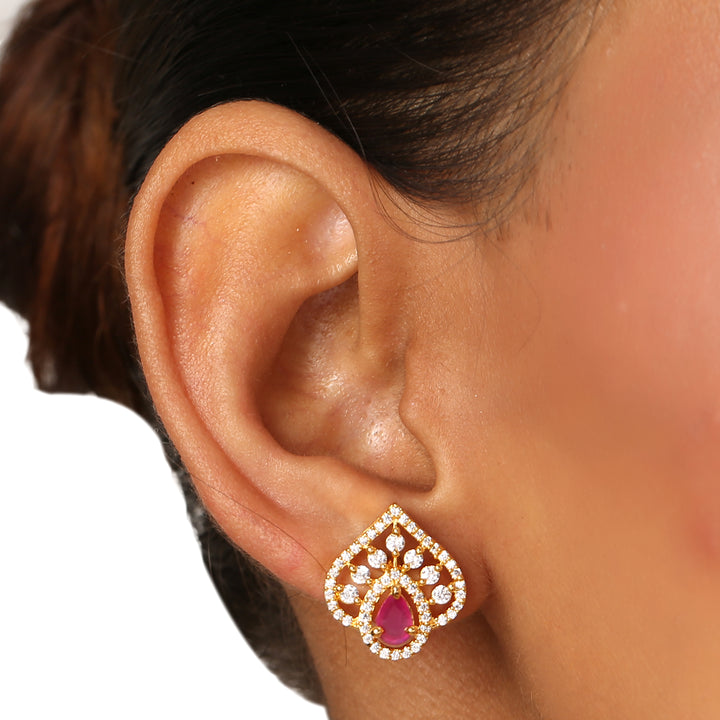22k Gold Plated Sundari Damayanti Pendant Set
