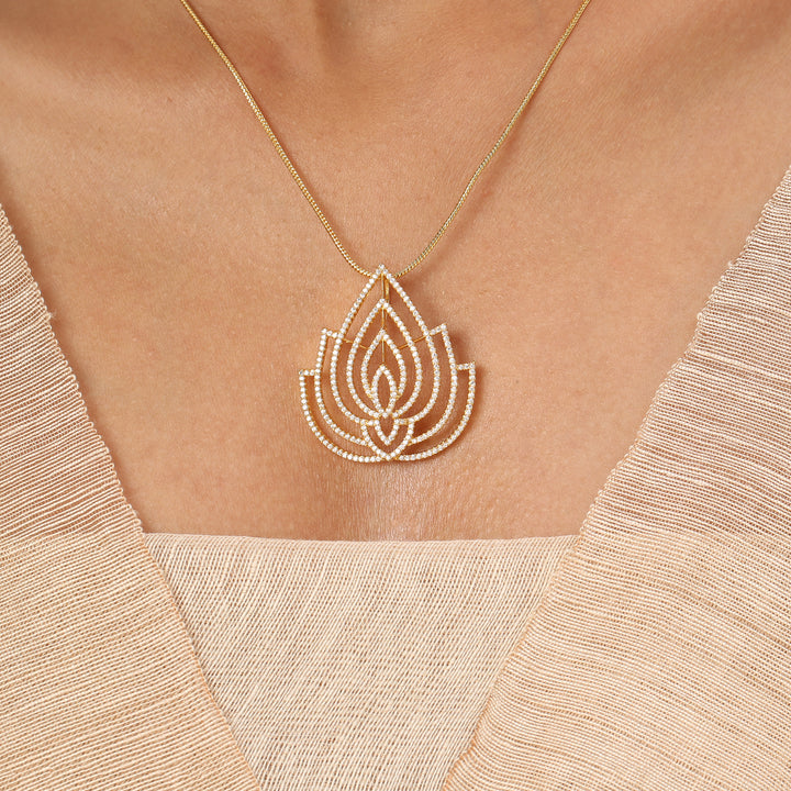 22k Gold Plated Sundari Durgavati Pendant Set