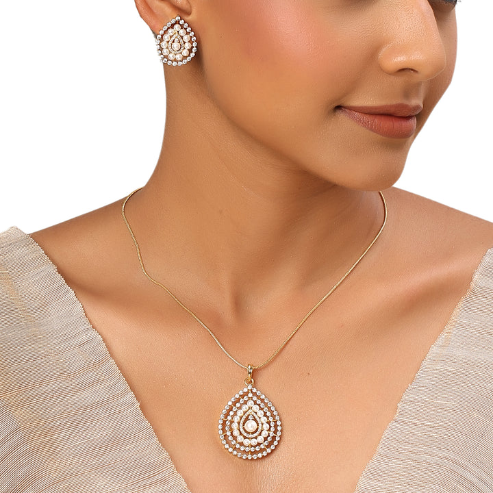 22k Gold Plated Sundari Haimavati Pendant Set