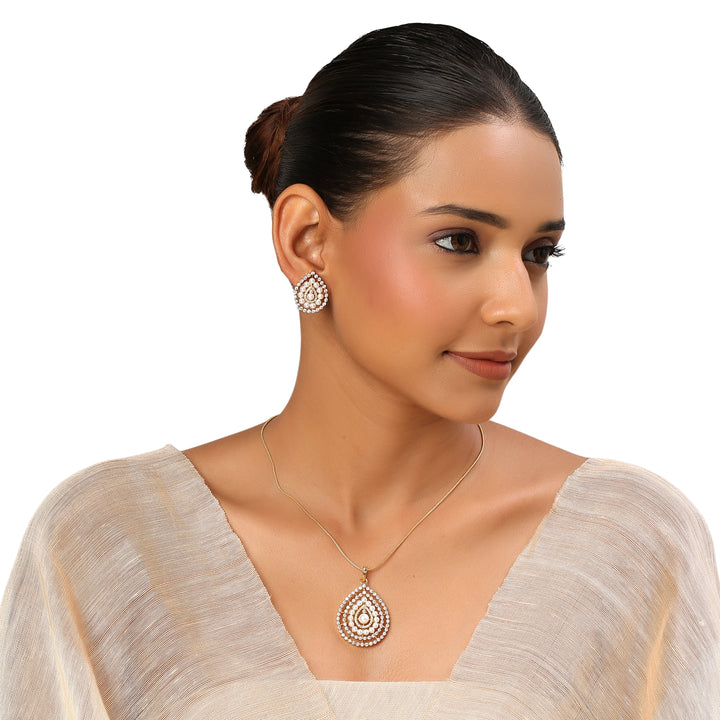 22k Gold Plated Sundari Haimavati Pendant Set