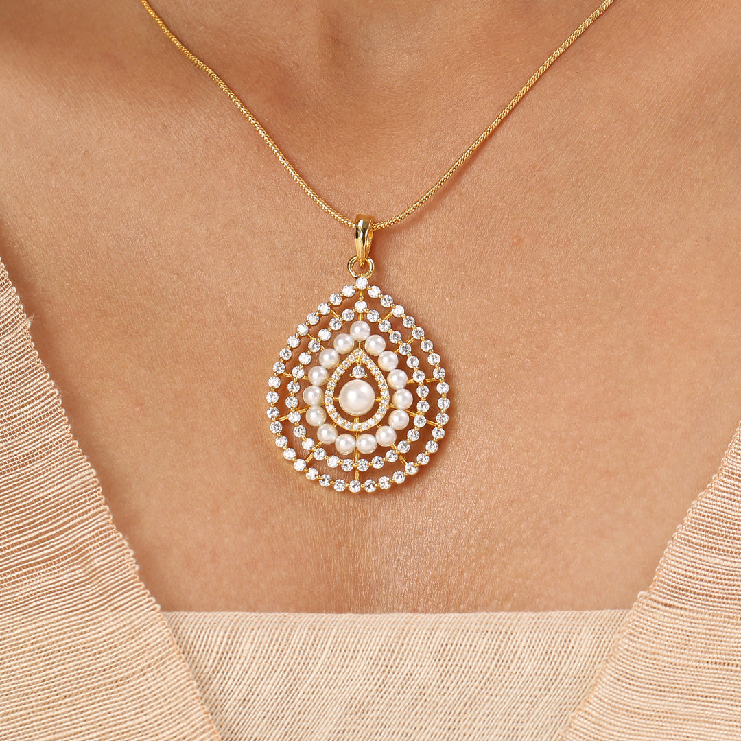 22k Gold Plated Sundari Haimavati Pendant Set