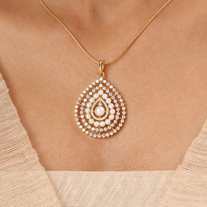 22k Gold Plated Sundari Haimavati Pendant Set