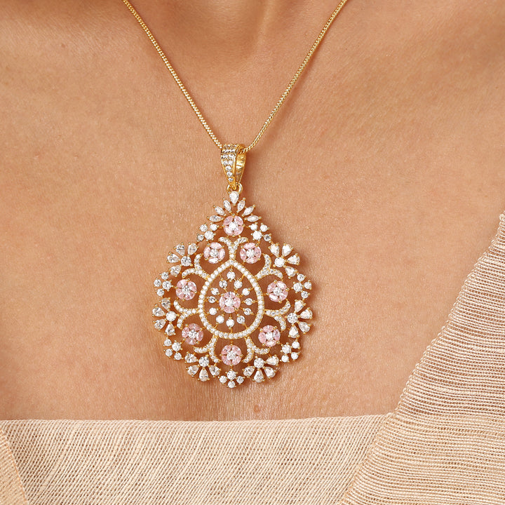 22k Gold Plated Sundari Jayanti Pendant Set
