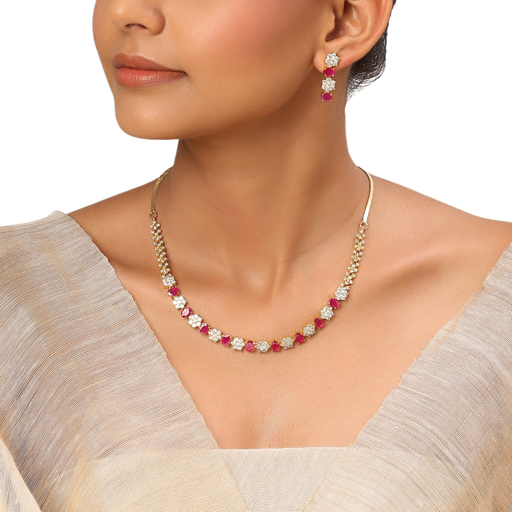 22k Gold Plated Sundari Kausalya Necklace Set