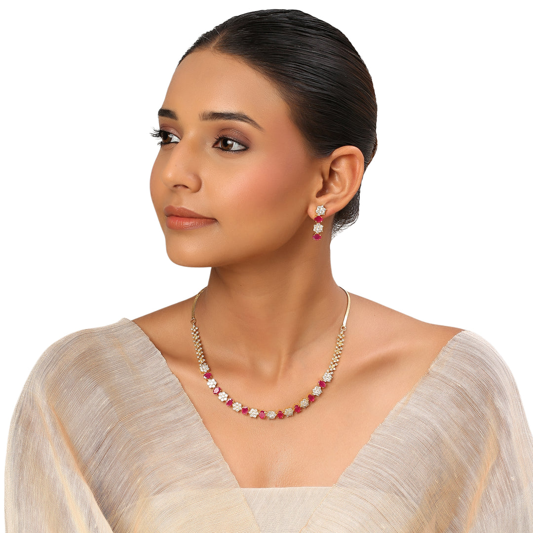 22k Gold Plated Sundari Kausalya Necklace Set