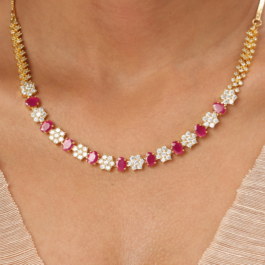 22k Gold Plated Sundari Kausalya Necklace Set