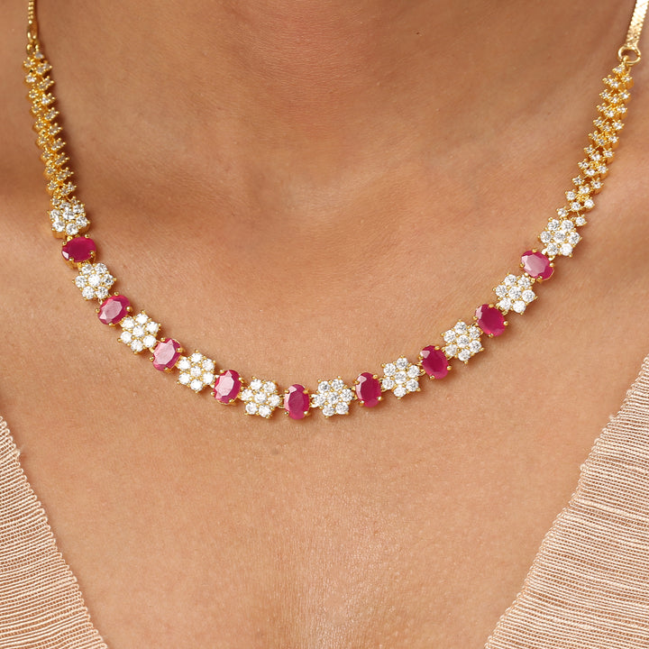 22k Gold Plated Sundari Kausalya Necklace Set