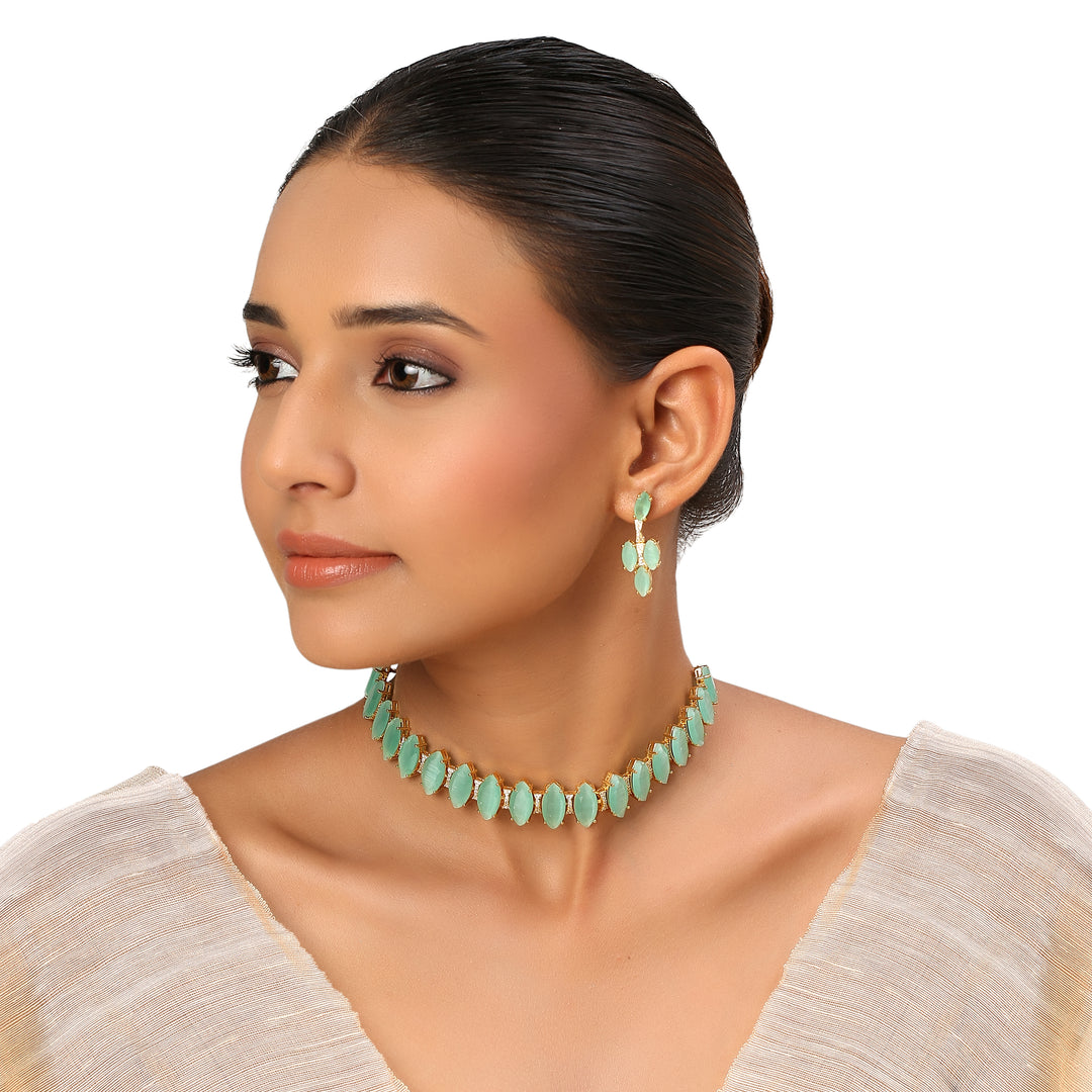 22k Gold Plated Sundari Manorama Necklace Set
