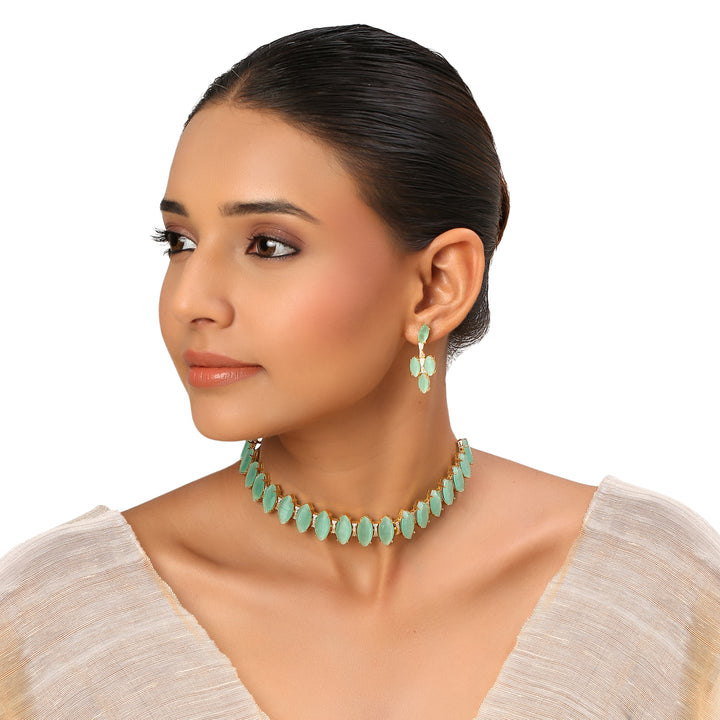 22k Gold Plated Sundari Manorama Necklace Set