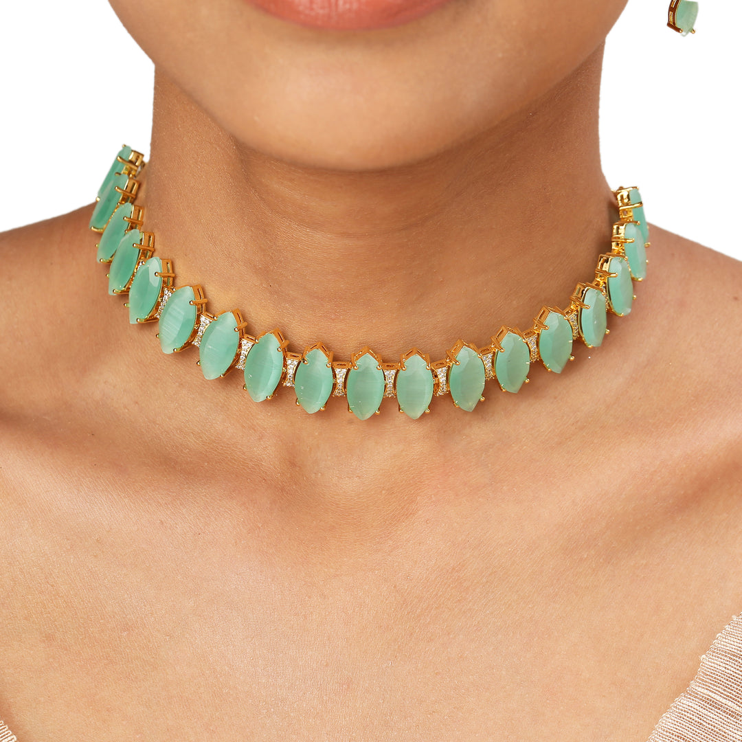 22k Gold Plated Sundari Manorama Necklace Set