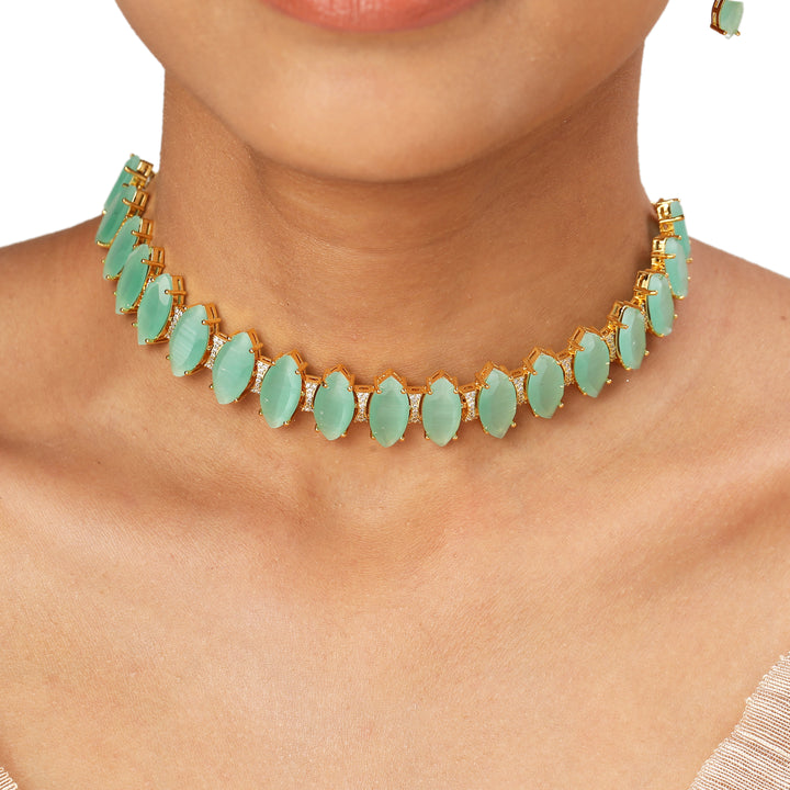 22k Gold Plated Sundari Manorama Necklace Set