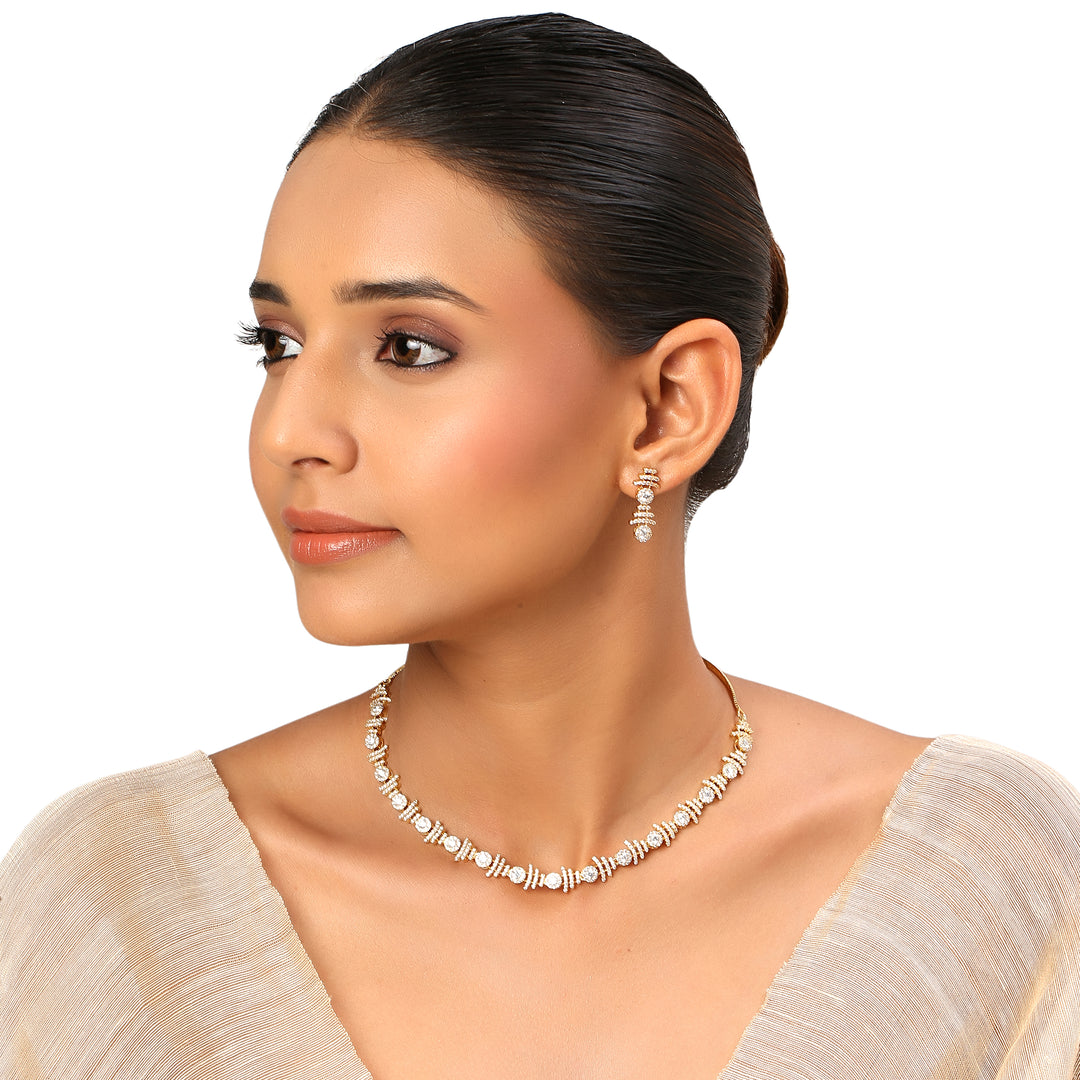 22k Gold Plated Sundari Mohana Necklace Set
