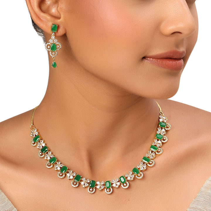 22k Gold Plated Sundari Mrigaya Necklace Set