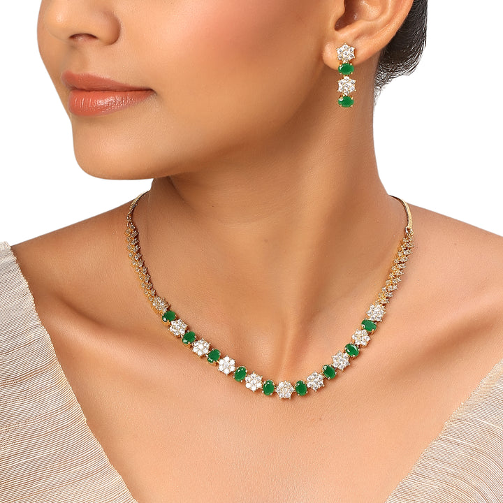 22k Gold Plated Sundari Mukulika Necklace Set