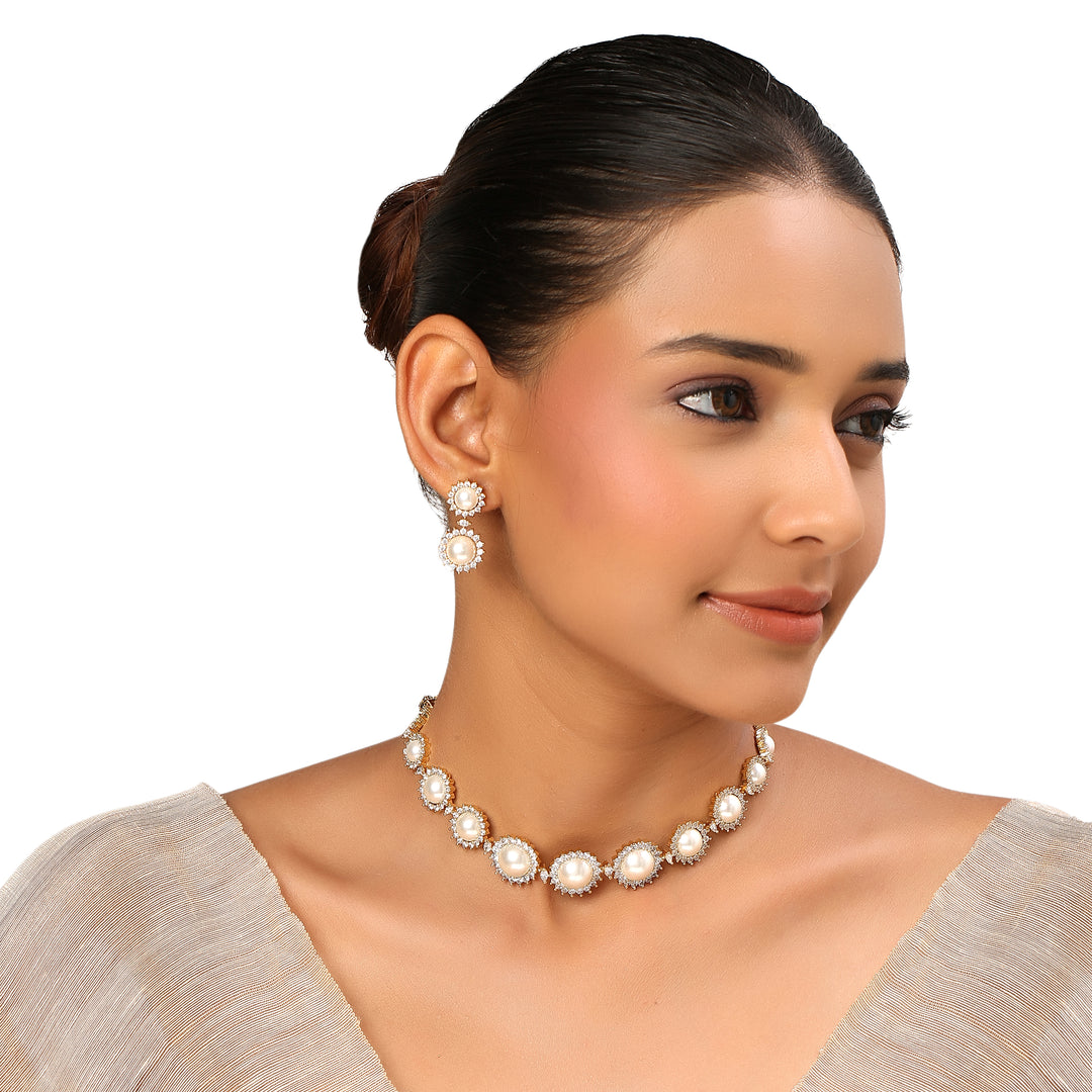 22k Gold Plated Sundari Narmada Necklace Set