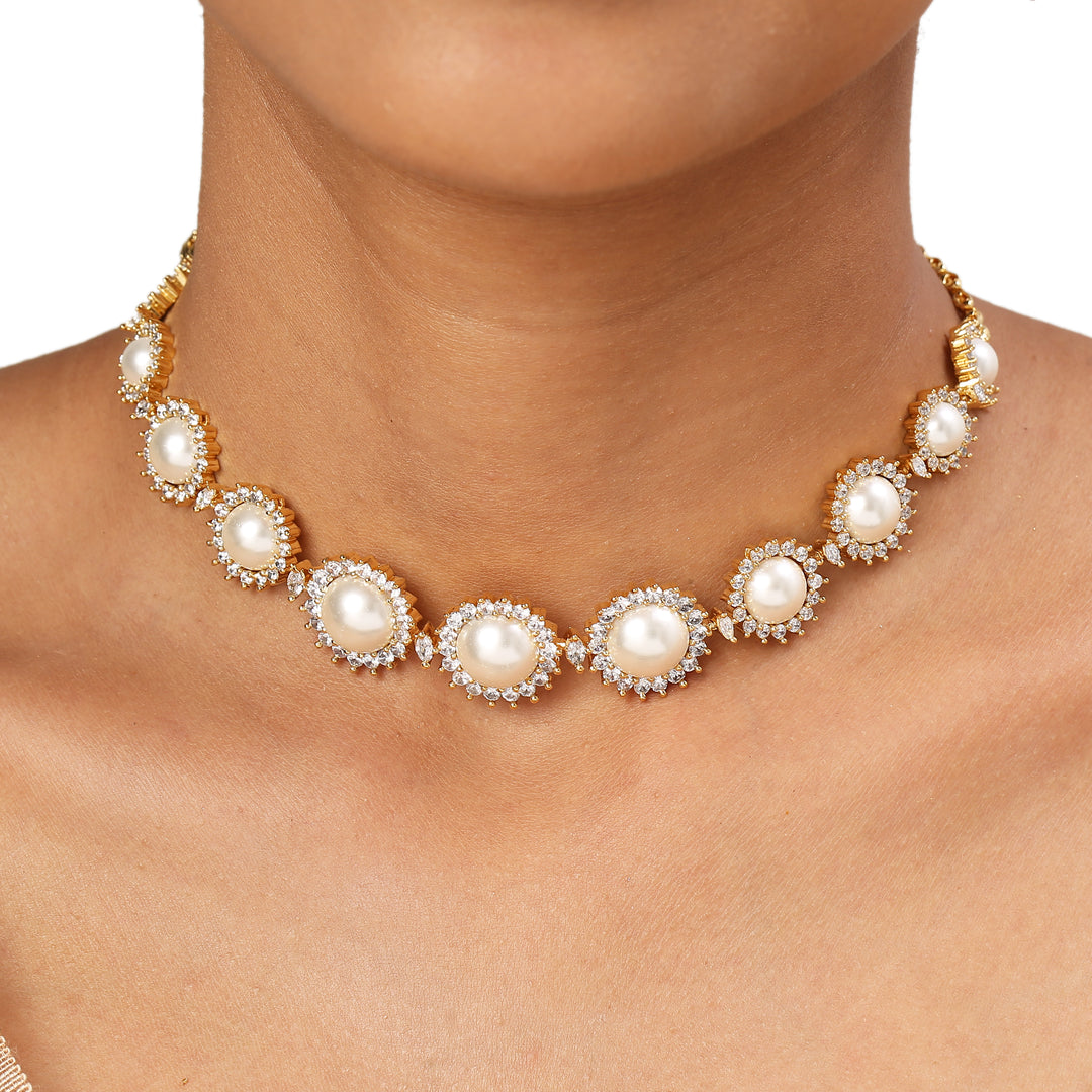 22k Gold Plated Sundari Narmada Necklace Set