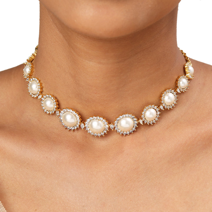 22k Gold Plated Sundari Narmada Necklace Set
