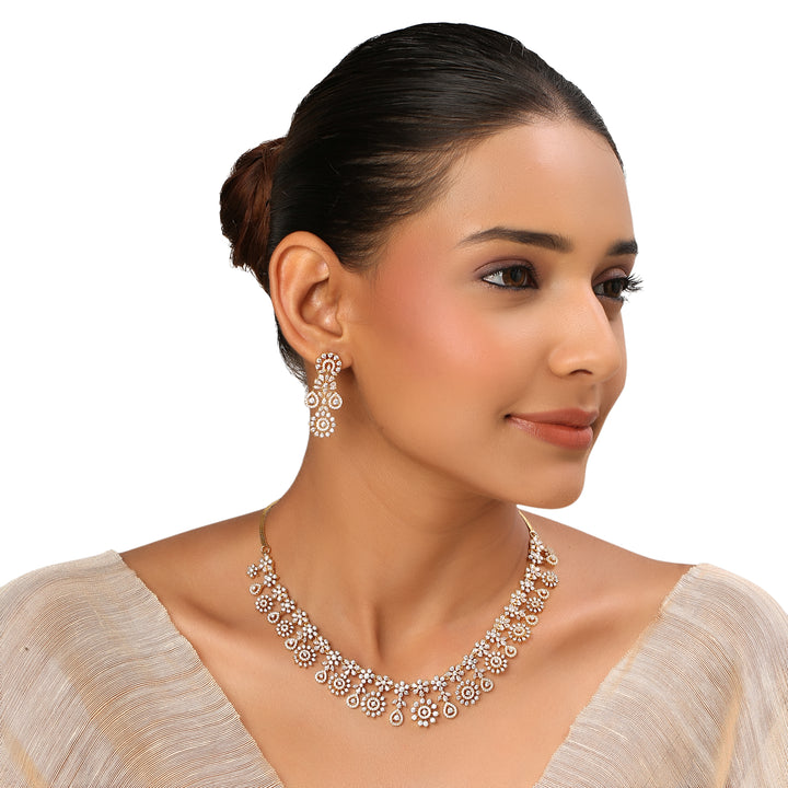 22k Gold Plated Sundari Parvati Necklace Set