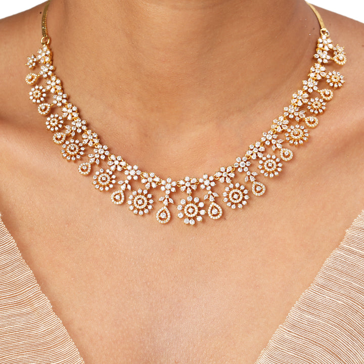 22k Gold Plated Sundari Parvati Necklace Set