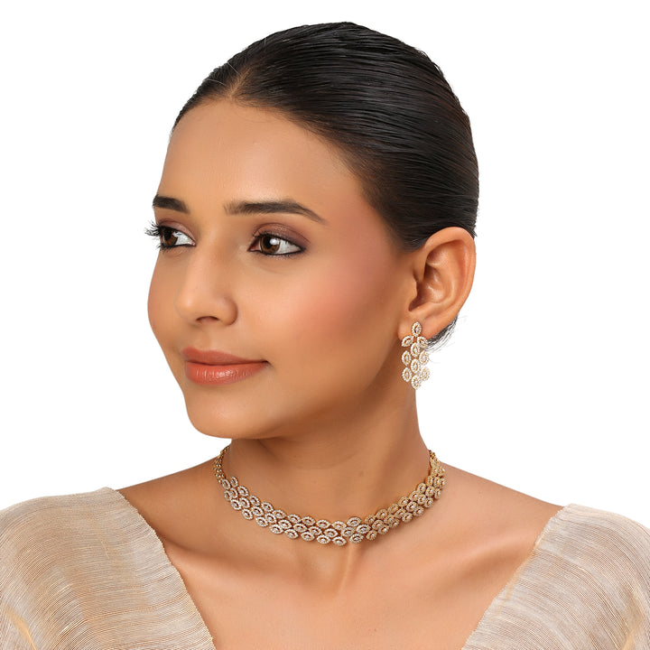 22k Gold Plated Sundari Padmini Necklace Set