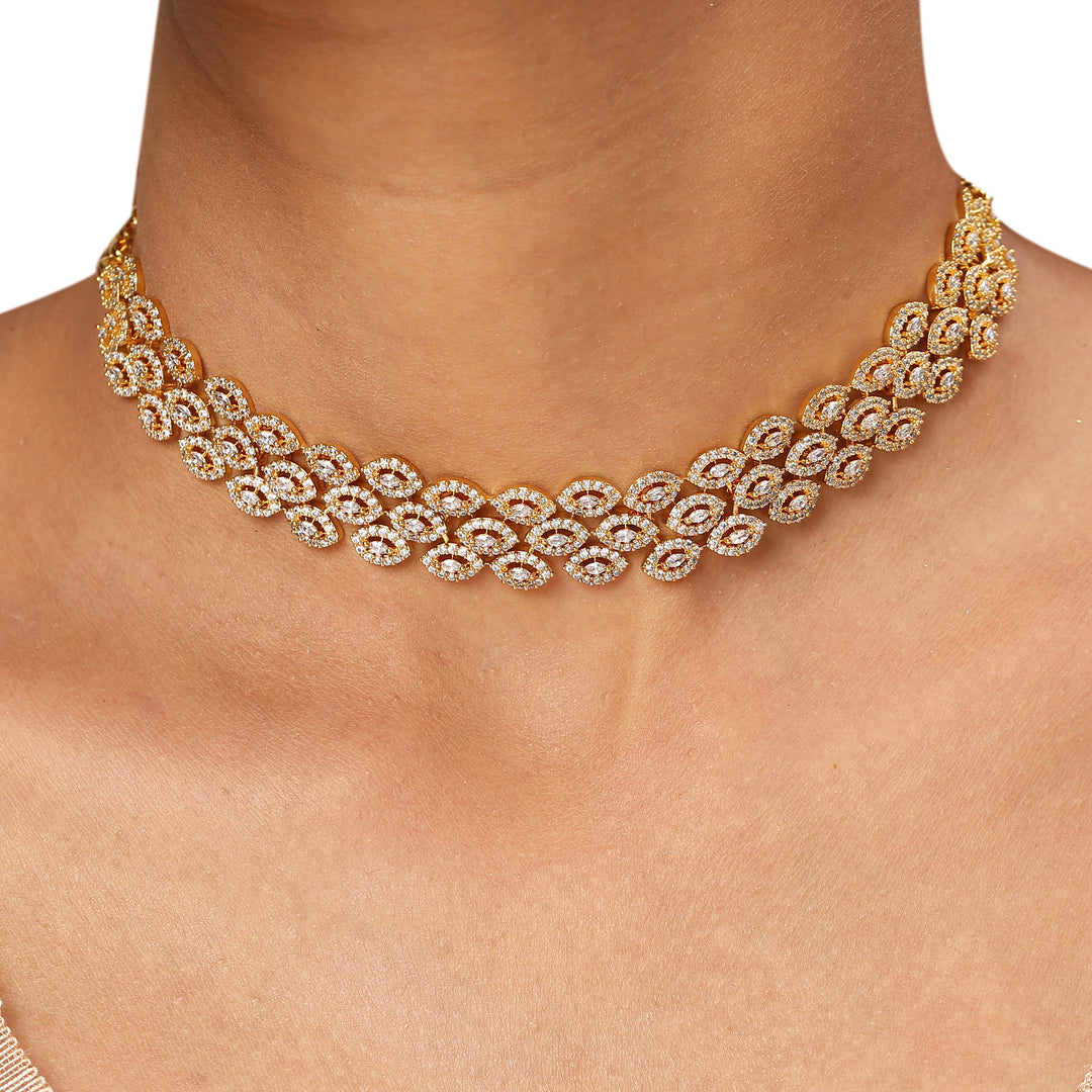 22k Gold Plated Sundari Padmini Necklace Set