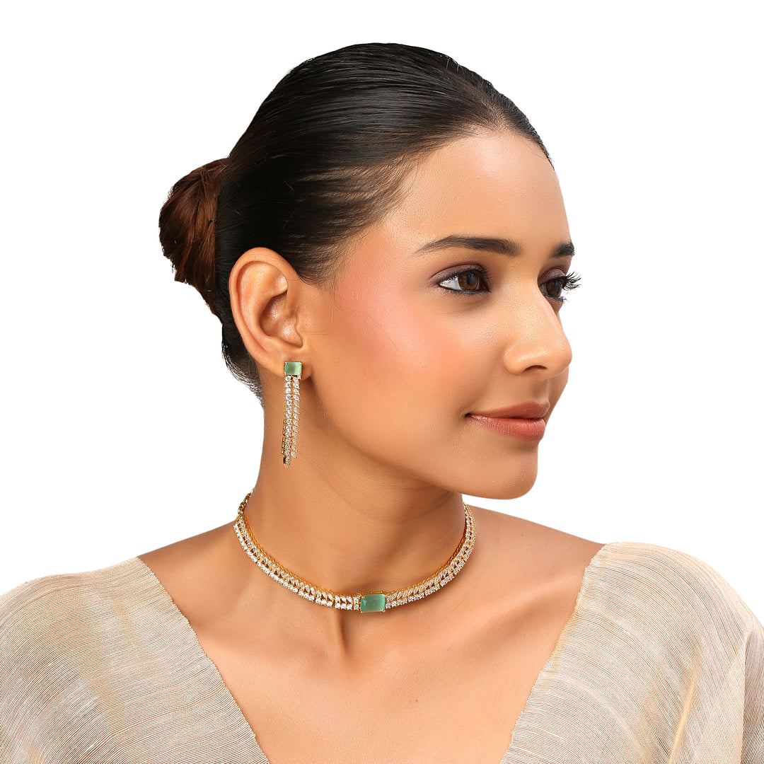 22k Gold Plated Sundari Rajeshwari Necklace Set