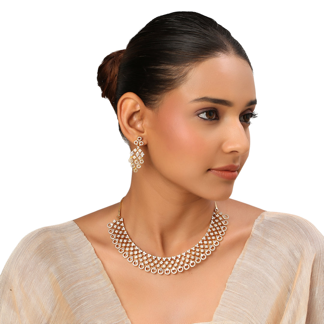 22k Gold Plated Sundari Rajnandini Necklace Set