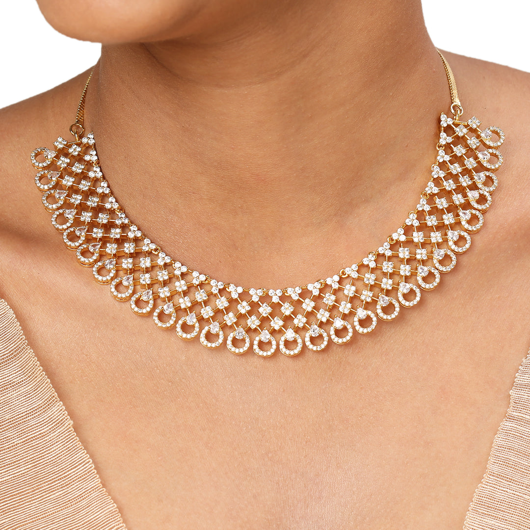 22k Gold Plated Sundari Rajnandini Necklace Set