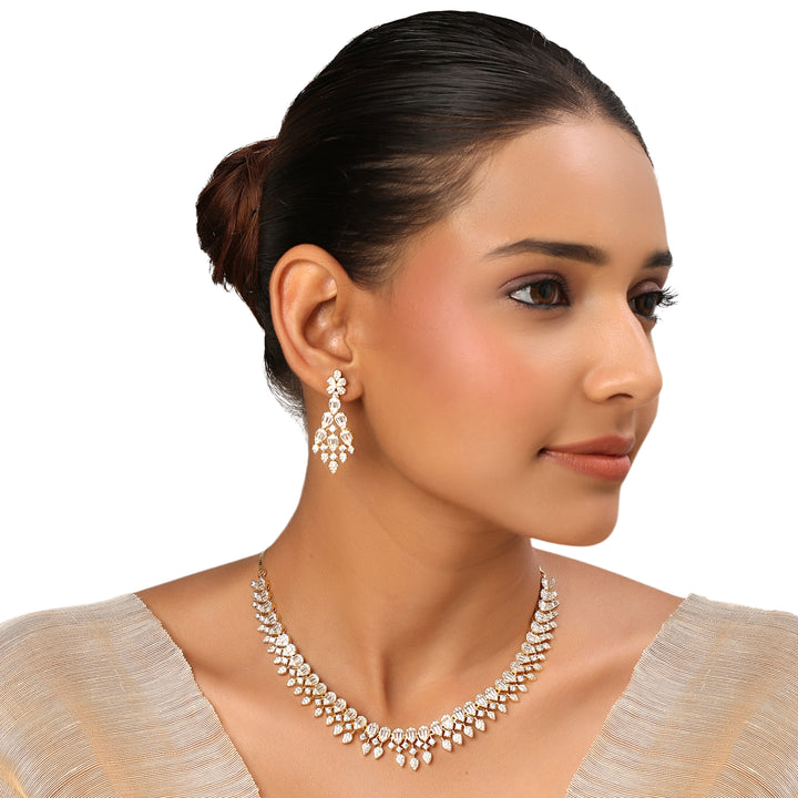22k Gold Plated Sundari Rukmini Necklace Set