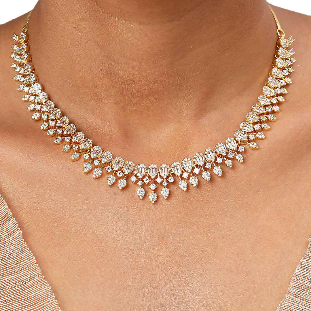 22k Gold Plated Sundari Rukmini Necklace Set