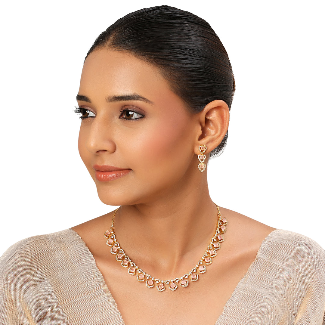 22k Gold Plated Sundari Saubhagya Necklace Set